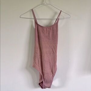 Roxy Dusty Rose Ribbed Swimsuit